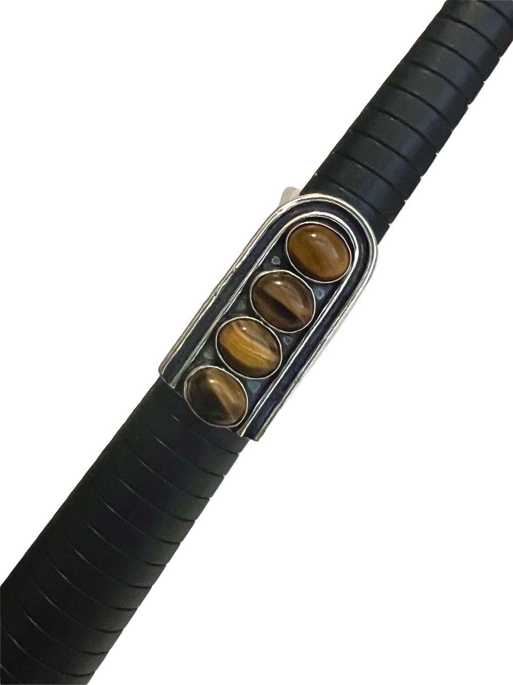 Tiger Eye 925 Circles Gemstone Ring 9